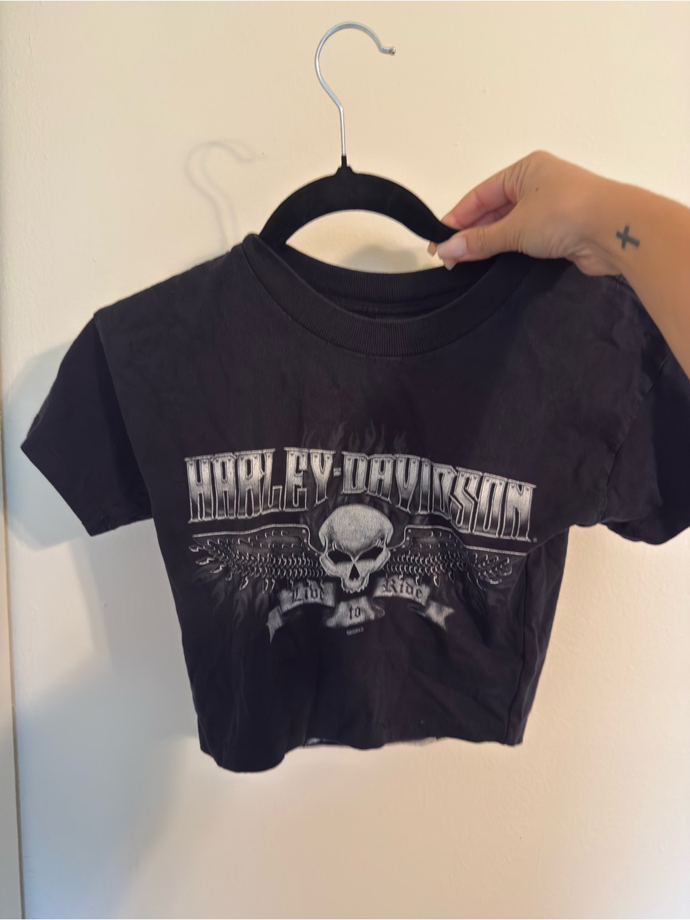 Harley-Davidson Black Kids Skull Wing Graphic Tee